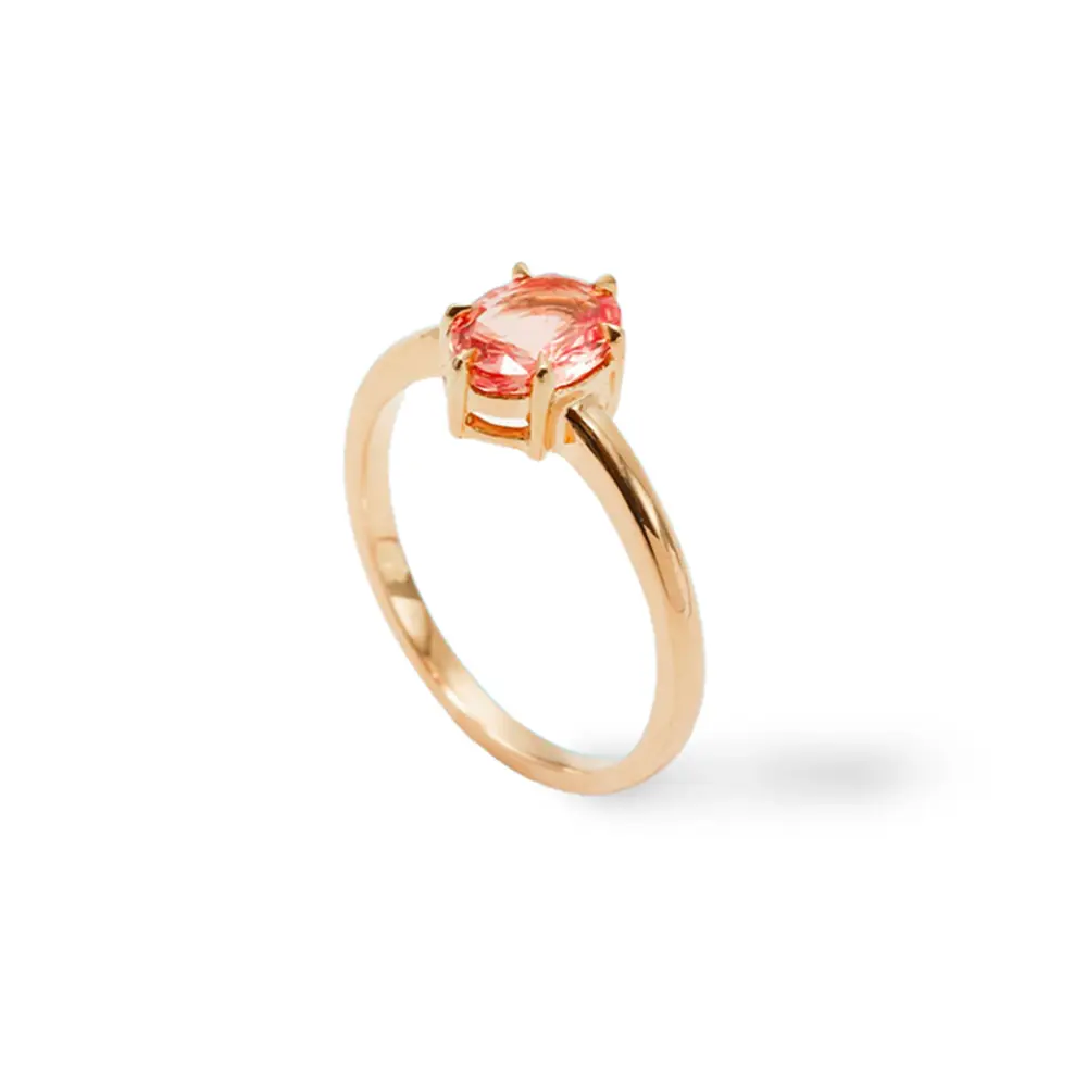 Sunset Padmaradscha Minimal Ring