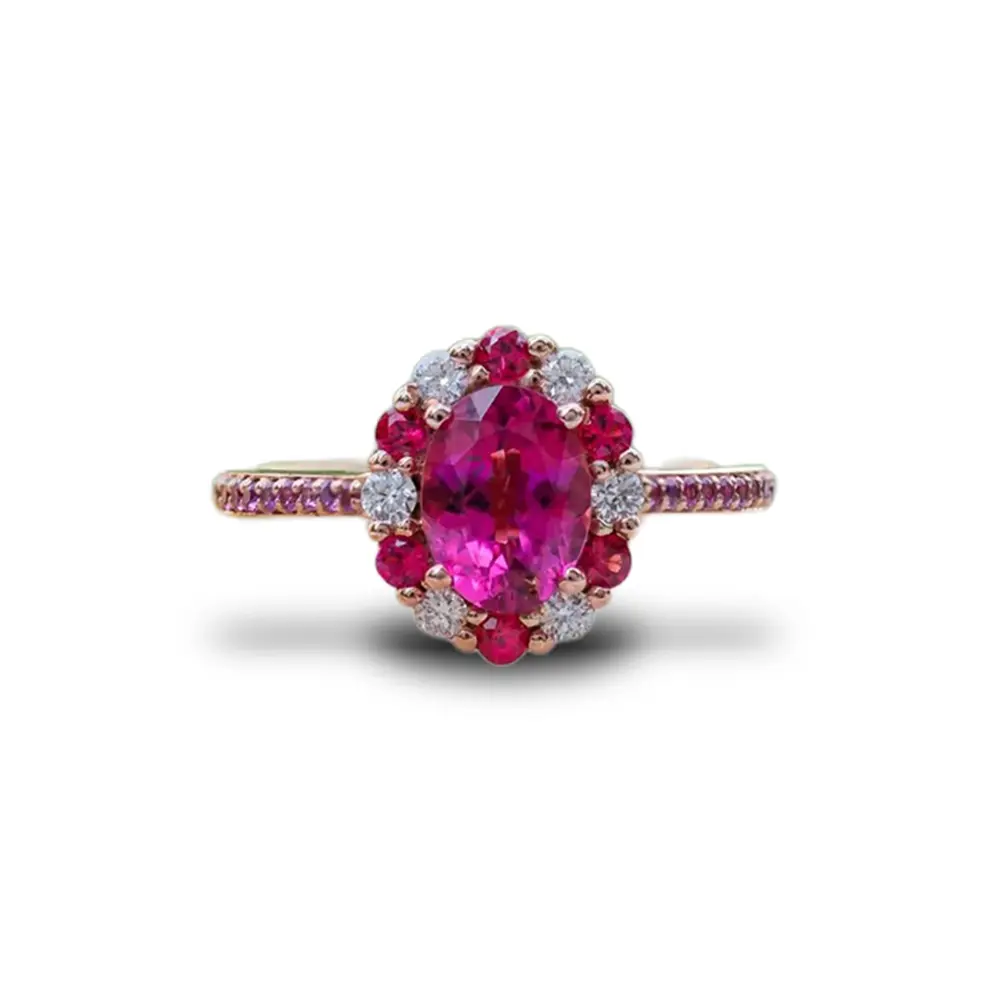 Destiny’s Child Pink Sapphire And Diamonds Ring