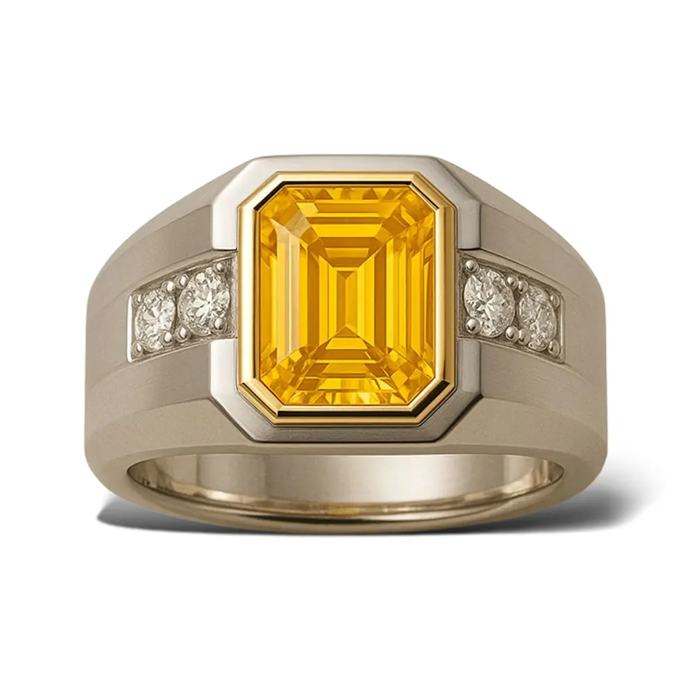 Yellow Sapphire Statement Ring