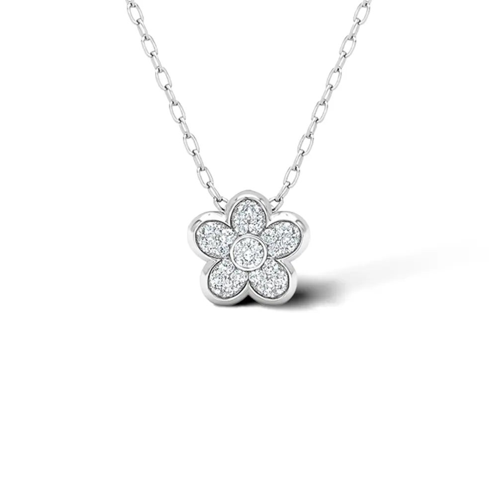 Five Petal Diamond Pendant